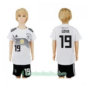 Camisolas de Futebol Alemanha Gotze 19 Criança Equipamento Principal Copa do Mundo 2018 Manga Curta